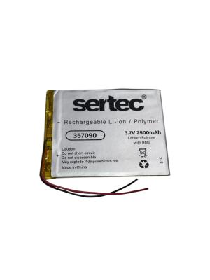 Sertec 357090 3.7V 2500 MAh Li-Polymer Pil (Devreli/1.5A)