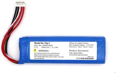 Sertec JBL Flip 3 uyumlu 3.7v 3000 mah Soketli Batarya